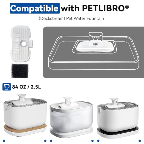 40 Packs for Petlibro Cat Water Fountain Filters Replacement Dockstream (39.98 Count)