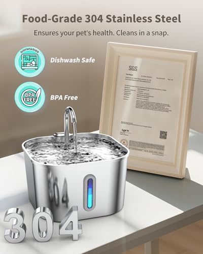 Stainless Steel Cat Water Fountain