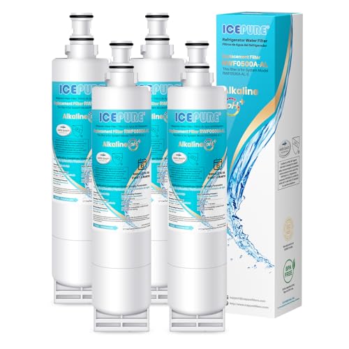 Alkaline 4396508 Refrigerator Water Filter Replacement for EDR5RXD1 (4 Count)
