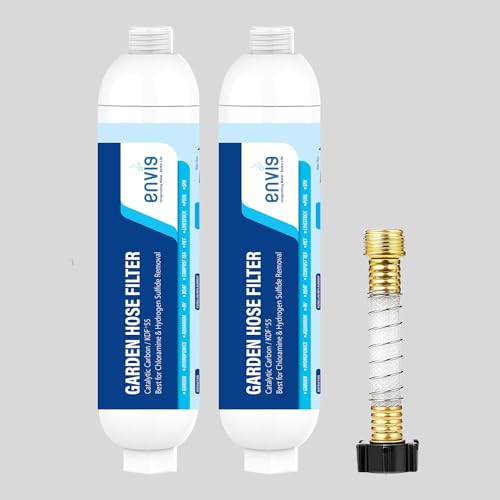 Catalytic Carbon KDF Inline Garden Hose Filter Removes Chloramine (2 Count)