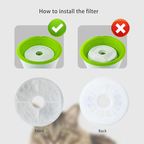 6 Pack Cat Water Fountain Filters for Catit (6 Count)