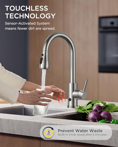 Touchless Kitchen Faucet with Pull Down Sprayer