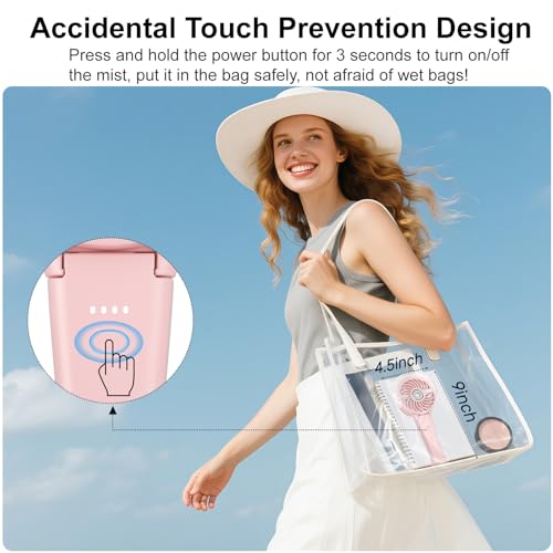 4000mAh Handheld Misting Fan
