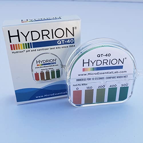 QT 40 Quaternary SANITIZER Solution Test Tape for Testing 0