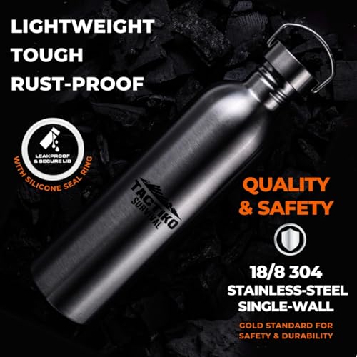 Tactiko Stainless Steel Wide Mouth Water Bottle