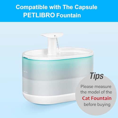 32 Packs Replacement Cat Water Fountain Filters Compatible with PETLIBRO Capsule Pet Fountain (32 Count)