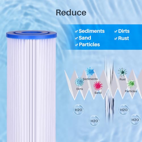 10 x 4.5 Pleated Water Filter Cartridges Compatible with HDX4PF4 (3 Count)