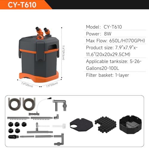 External Canister Filter for Aquariums