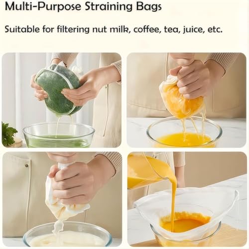 5PCS Cheese Cloth Bags for Straining