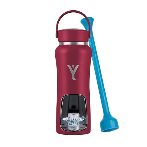 DYLN Hydrogen Water Bottle 25 oz Crimson Red Stainless Steel Alkaline Water