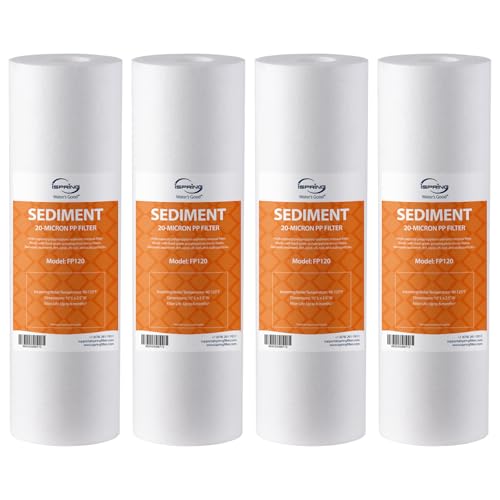 FP120X4 10"x2.5" Universal Sediment Water Filter Replacement Cartridges (4 Count)