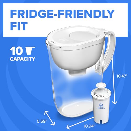 Large Water Filter Pitcher for Tap and Drinking Water with SmartLight Change Indicator