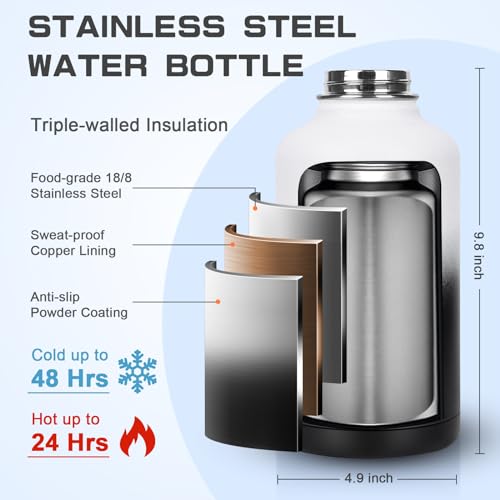 Insulated Water Bottle 64 oz