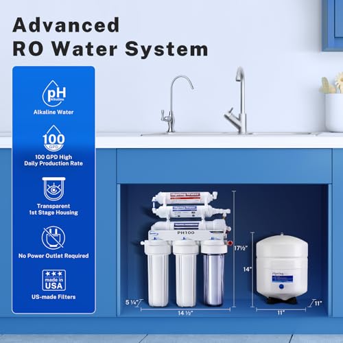 PH100 Alkaline Reverse Osmosis Water Filter System