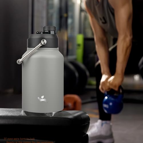 64 oz Insulated Stainless Steel Water Bottle Jug with Handle