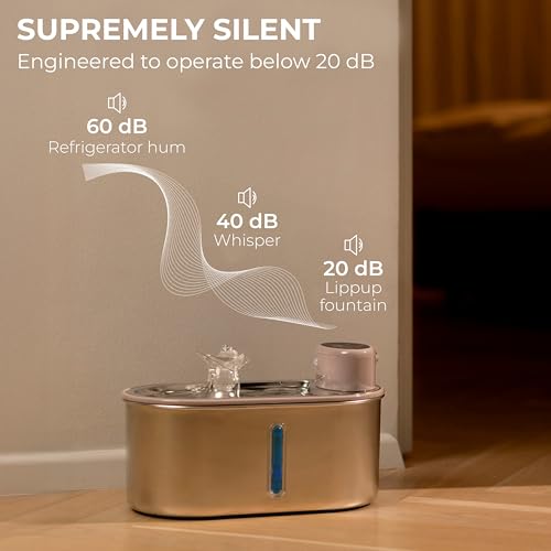Wireless Cat Water Fountain Stainless Steel 108oz
