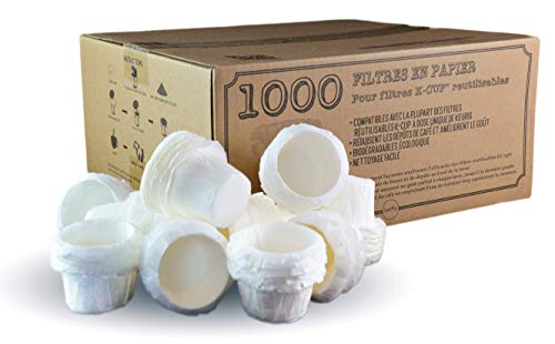1000 Disposable K Cup Paper Filters for Reusable Coffee Pods (1000 Count)