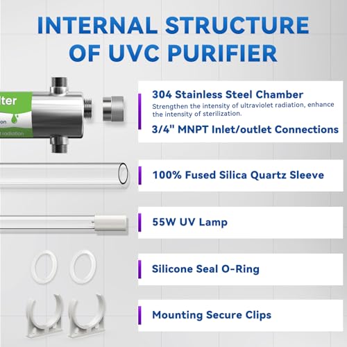 UV Water Filter Whole House 120V 55W