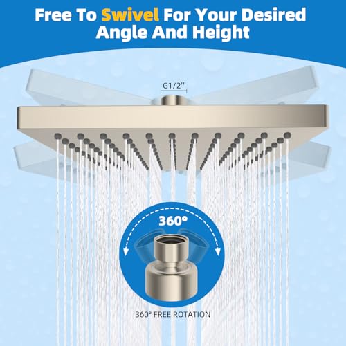 cUPC Certified Thickness Metal 8'' Rain Shower Head