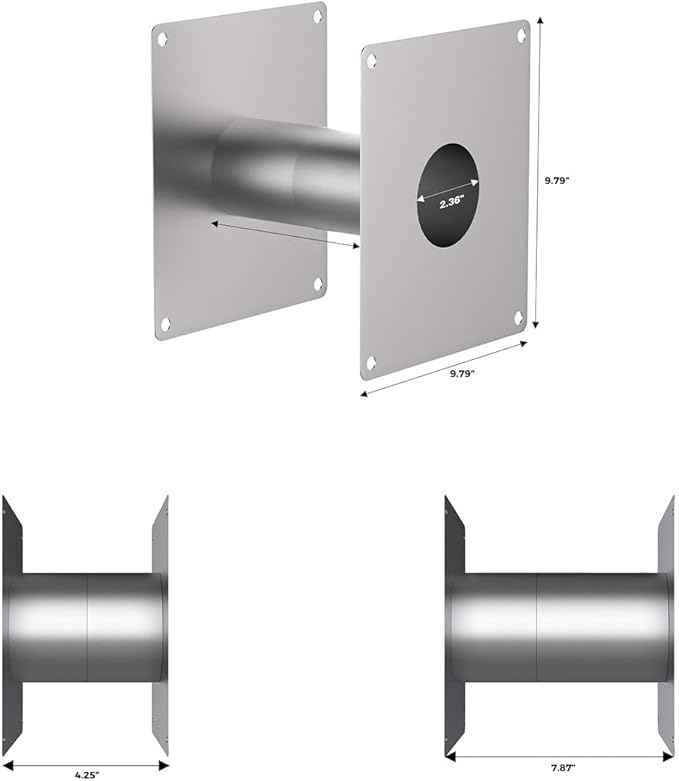 CAMPLUX 2.36'' Stainless Steel Vent Wall Thimble for Indoor Gas Water Heater