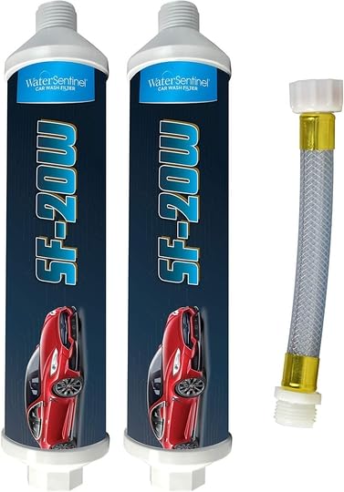 SF 20W Spotless Car Wash Inline Deionized Water Garden Hose Water Filter & Extension Adapter for RV (2 Count)