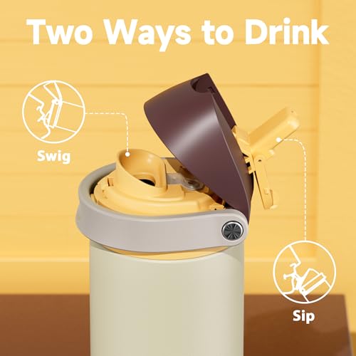 24 oz Insulated Water Bottle with Straw