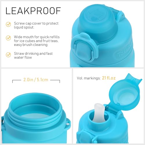 Collapsible Water Bottles with Straw for Travel