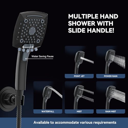 Rain Shower Head with Handheld Spray