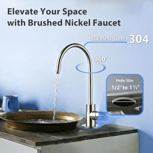 RCC7UV, NSF/ANSI 58 & 372 Certified, 6-Stage Reverse Osmosis Water Filter with UV, Reduces PFAS and Chlorine, Improves Taste, Patented Top-Mounted Faucet for Easy Installation, BPA Free