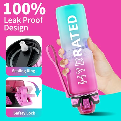 Water Bottle with Straw