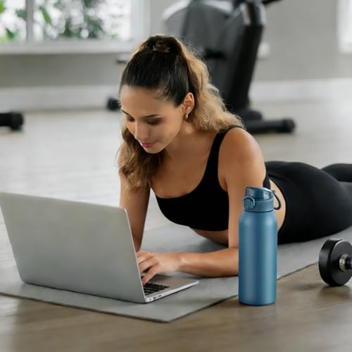 Insulated Water Bottle 24 oz with Dustproof Lid