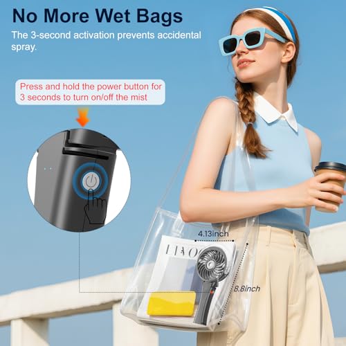 Upgraded Handheld Misting Fan