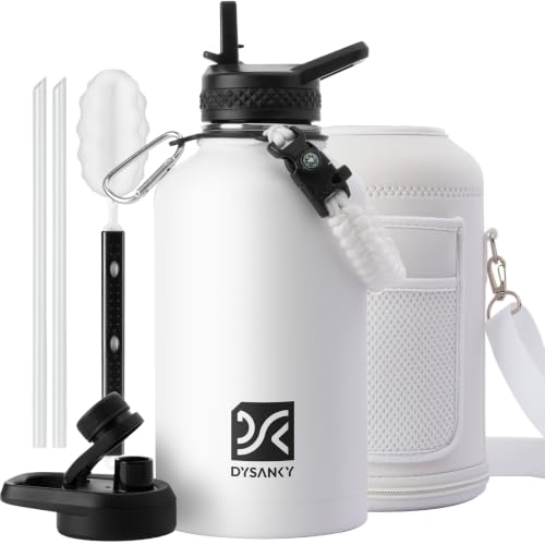 Insulated Water Bottle with Portable Carrier Bag for Outdoor 64 oz