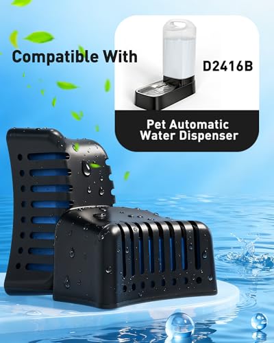 4 Pack Replacement Filters for D2416B Automatic Dog Water Bowl Dispenser (4 Count)