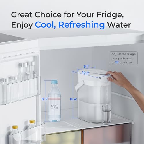 ED06W Electric Water Filter Pitcher with 4 Filters (4 Count)