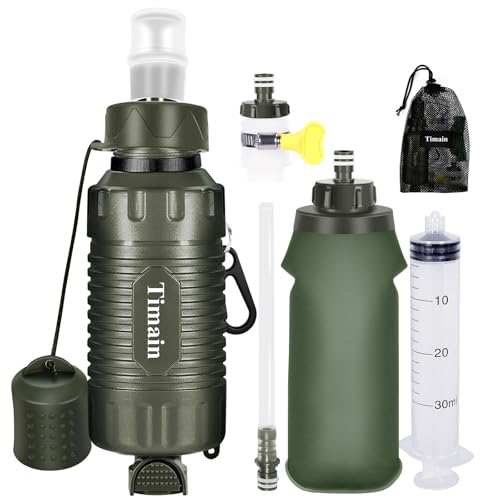 Portable Personal Water Filter Straw Water Filter Survival Gear for Emergency Preparedness (2 Count)