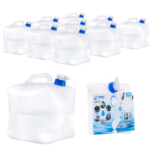 BPA Free Collapsible Water Container with Spigot (10 Count)