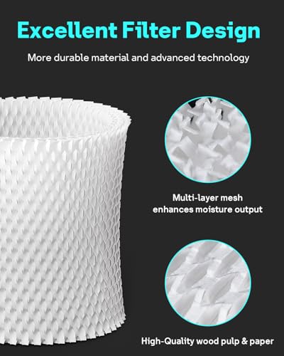 6 Pack Filter Replacement for Canopy Bedside & Nursery Humidifier (6 Count)