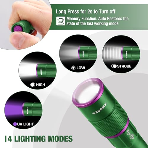 Rechargeable Pen Flashlight with UV and White Light