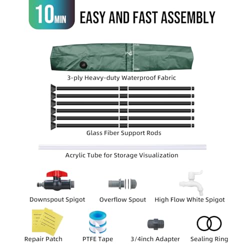 Collapsible Rain Barrel Water Collection System