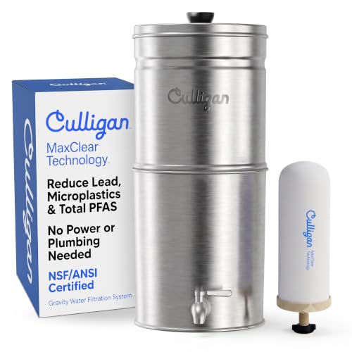 MaxClear 2.25 Gallon Gravity Water Filter System Removes Microplastics