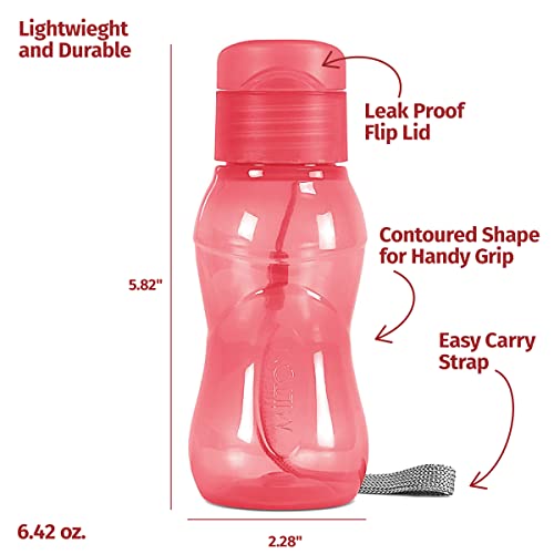 16 pack 6 oz Kids Water Bottle for School Leak Free Flip Lid (16 Count)