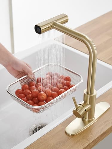 Gold Kitchen Faucets with Pull Down Sprayer