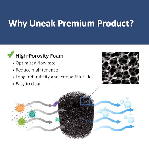 2 Pack Large Premium Pre Filter Sponge Aquarium Intake High (2 Count)