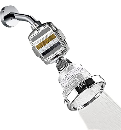 Original StoneStream Filtered Showerhead + 15 Stage Hard Water Shower Filter