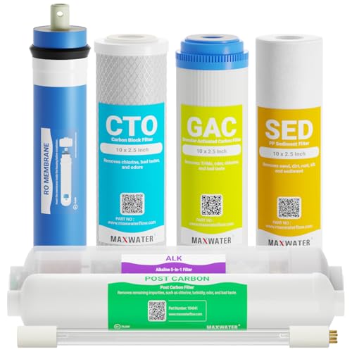 11 Stage Reverse Osmosis RO System replacement Filter Set 5 in1 Alkaline