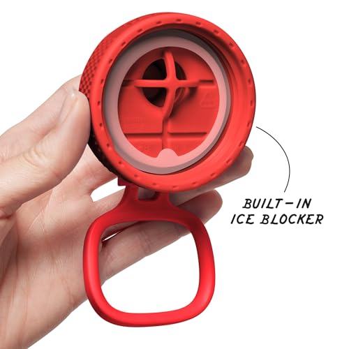 Sport Triple Insulated Water Bottle with Spout Lid and Ice Blocker