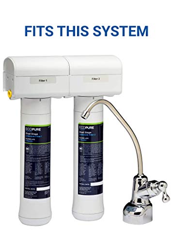 ECODWF Dual Stage Water Filter Replacement Set (2 Count)