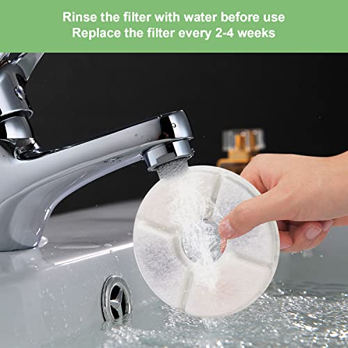 Round Cat Water Fountain Filter Replacement 6 Pack (6 Count)