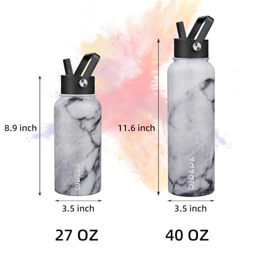 27oz Insulated Water Bottle with Straw Lid